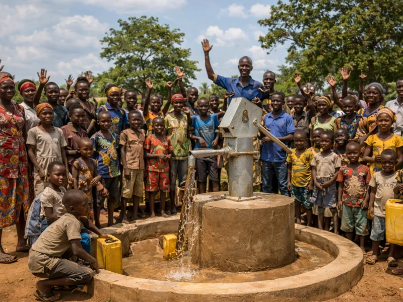 Community Members Using Clean Water Daily