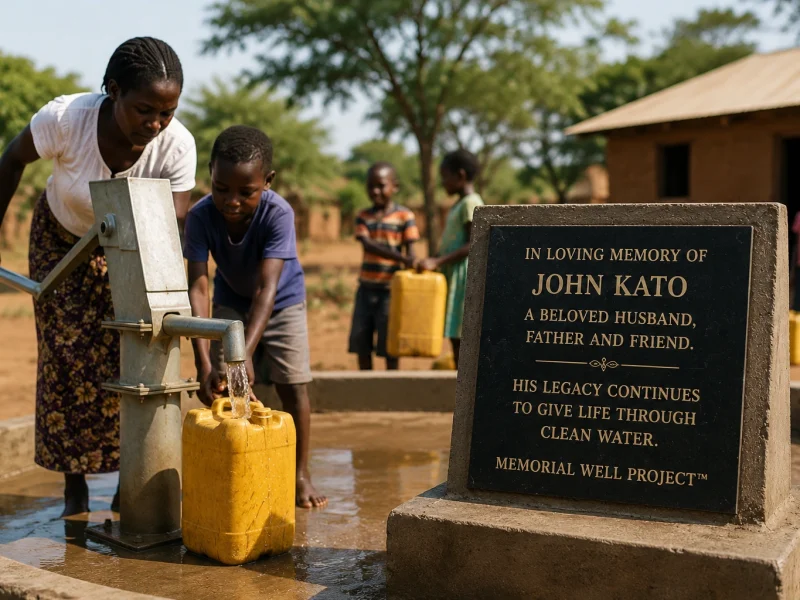 Community Completed Memorial Well