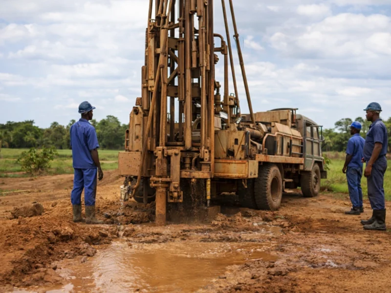 Borehole Drilling In Progress